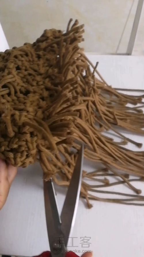 咖色花朵手提包 手工编织包包教程 结绳艺术☆手工DIY