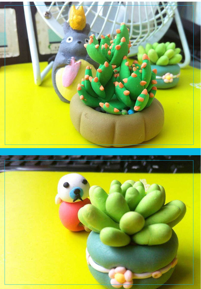 彩泥植物盆栽图片大全
