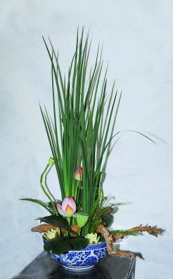 古猗园首届上海荷花节插花作品选登