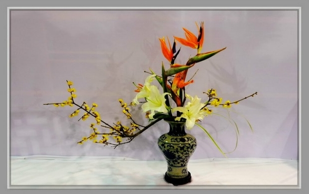迎春花插花