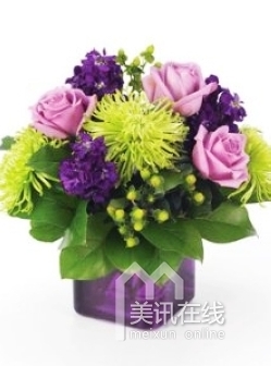 紫色花卉插花