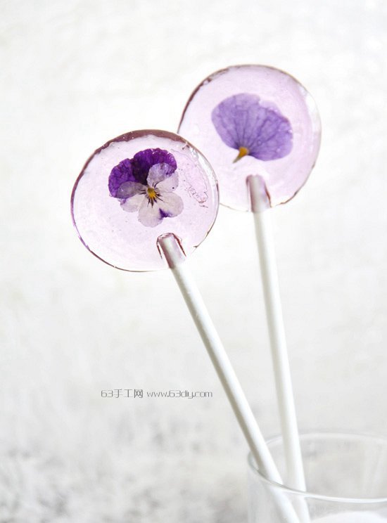 水晶滴胶diy唯美的花朵棒棒糖