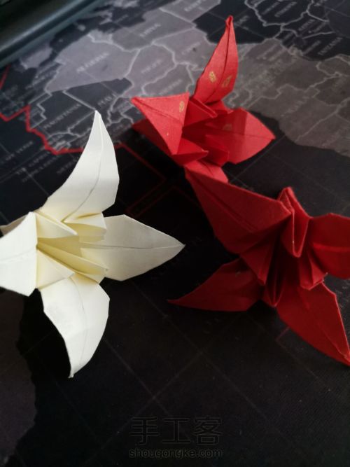 折纸百合花☆手工DIY